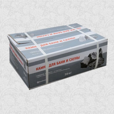 Камень для сауны Габбро-диабаз, 20кг (коробка) (С)